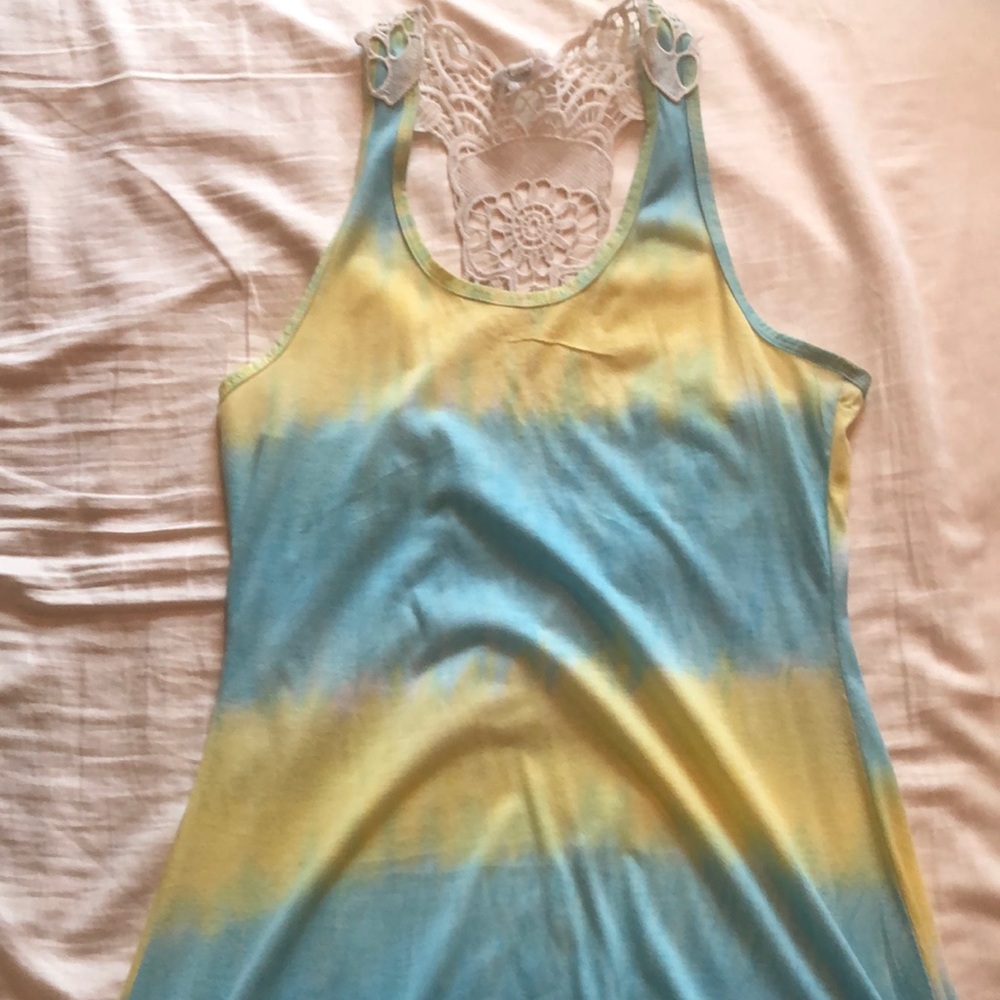Teal & Yellow Dress